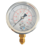 MANÔMETRO VERT. GLIC. CX. MET. 62MM X 1/4NPT 6BAR 90PSI