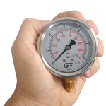 MANÔMETRO VERT. GLIC. CX. MET. 62MM X 1/4NPT 6BAR 90PSI