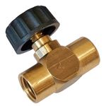 Registro Para Ar de Agulha em Bronze 1/4 NPT Fêmea X 1/4 Fêmea 1012012