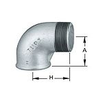 Cotovelo 90° Macho & Femea Galvanizado 3/4 706