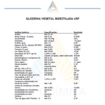 1 LITRO DE GLICERINA BIDESTILADA LIQUIDA U.S.P. VEGETAL