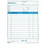 Bloco de Pedido 50 folhas Formato: 155mm x 105mm 1/36 - 1 via