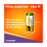 CARTELA COM 2 PILHAS ALCALINAS 10A BATERIA 1,5VOLTS MED. K400 E 2100