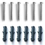 Parafuso Fenda Simples Auto Atarrachante Panela 2,9x19mm e Bucha 6mm - Conjunto com 10un 421464