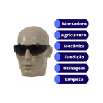 ÓCULOS DE SEGURANÇA CINZA