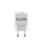 CARREGADOR ELGIN 46RCT1USB000 USB BIVOLT 1A 5W BRANCO
