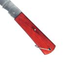 CANIVETE MULTIUSO INOX LÂMINA RETA CABO DE MADEIRA