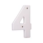Numero 4 Branco, Plástico L10,5cm X A19,5cm X P2cm 1683