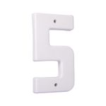 Numero 5 Branco, Plástico L10,5cm X A19,5cm X P2cm 1986