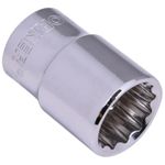 SOQUETE ESTRIADO WORKER 401579 ENCAIXE 1/2 CROMO VANADIUM 17MM