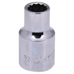 SOQUETE ESTRIADO WORKER 401579 ENCAIXE 1/2 CROMO VANADIUM 10MM