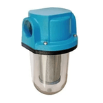 Filtro de Linha de 1 1/2 Para Diesel ou Gasolina Copo de Aluminio, Elemento de Inóx PA159