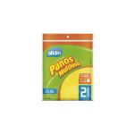 Pano multiuso Para Limpeza Pano de Chão 36 X 40cm Amarelo Com 2un 