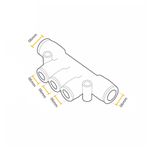 CONEXAO PNEUMATICA DE ENGATE RAPIDO DISTRIBUIDOR MULTIPLO 5 SAIDAS TUBO 6MM