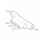 CONEXAO PNEUMATICA DE ENGATE RAPIDO DISTRIBUIDOR MULTIPLO 5 SAIDAS TUBO 10MM