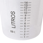 BALDE GRADUADO 15 LITROS BREMEN 6104 EM POLIETILENO COM ALÇA