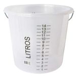 BALDE GRADUADO 15 LITROS BREMEN 6104 EM POLIETILENO COM ALÇA
