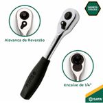 Chave Catraca Reversível Para Soquetes Encaixe de 1/4 272795
