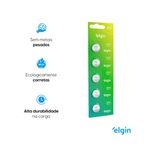 CARTELA COM 5 BATERIAS LITHIUM 3V TIPO MOEDA CR2025