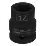 SOQUETE SEXTAVADO CURTO PARA CHAVE DE IMPACTO ENCAIXE 1/2