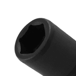 SOQUETE SEXTAVADO CURTO PARA CHAVE DE IMPACTO ENCAIXE 1/2