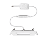 LUMINARIA LED ELGIN EMBUTIR QUADRADA 6W 3000K BRANCO QUENTE 12X12CM