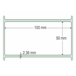 ETIQUETA ADESIVA COUCHE 100 X 50MM X 1 COL. X 36MT BRANCA