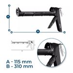 PISTOLA SEMI ABERTA PARA APLICAR SILICONE TUBOS ATÉ 310ML