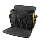 BOLSA PARA FERRAMENTAS EM LONA COM 30 BOLSOS PRETO E AMARELO 9RI