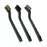 JOGO DE ESCOVAS DE ACO PEQUENAS COM 3 PECAS