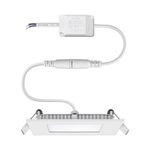 LUMINARIA LED ELGIN EMBUTIR QUADRADA 6W 6500K BRANCO FRIO 12X12CM