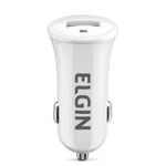 CARREGADOR VEICULAR ELGIN 46RCV1USB000 USB 12V 1A 5W BRANCO