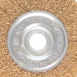 ESCOVA DE AÇO CIRCULAR LATONADA ONDULADA 150MM FURO 22MM