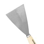 ESPATULA LISA AÇO INOX CABO DE MADEIRA 100MM 4