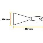 ESPATULA LISA AÇO INOX CABO DE MADEIRA 100MM 4