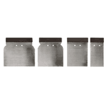 ESPATULA EM AÇO CABO PLASTICO 4 PEÇAS 50,80,100 E 120MM