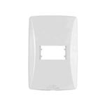 PLACA 4X2 1 POSTO HORIZONTAL LINHA PETRA BRANCA 