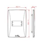 PLACA 4X2 1 POSTO HORIZONTAL LINHA PETRA BRANCA 