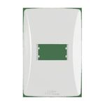 PLACA 4X2 1 POSTO HORIZONTAL LINHA PETRA BRANCA 