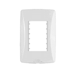 PLACA 4X2 3 POSTOS HORIZONTAL LINHA PETRA BRANCA 