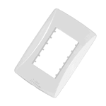 PLACA 4X2 3 POSTOS HORIZONTAL LINHA PETRA BRANCA 