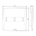 PLACA 4X4 2 POSTOS SEPARADOS HORIZONTAL LINHA PETRA BRANCA 