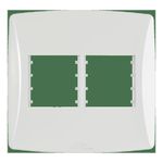 PLACA 4X4 4 POSTOS HORIZONTAL LINHA PETRA BRANCA 