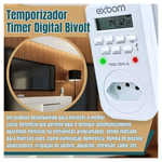 TIMER DIGITAL 16 PROGRAMAS BIVOLT COM BATERIA