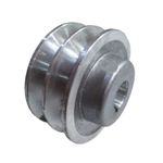 POLIA ALUMINIO 60MM 2 CANAIS A FURO 19MM LAVADORA ZM BOMBAS LR-20