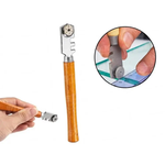 CORTADOR DE VIDRO 6 RODAS CABO DE MADEIRA