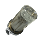 FILTRO LINHA 1" P/ DIESEL E GASOLINA COPO POLICARBONATO ELEMENTO INÓX