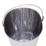 BALDE GRADUADO METALICO AÇO INOX STEELS 10 LITROS C/ ALÇA E BICO