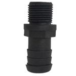 ESPIGAO PLASTICO MAC LOREN FIXO MACHO ROSCA 1/4" NPT X ESCAMA 3/8"