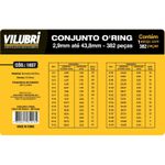 MALETA COM ANÉIS ÓRING 382 PEÇAS DE 2,9MM ATÉ 43,8MM VILUBRI 1857